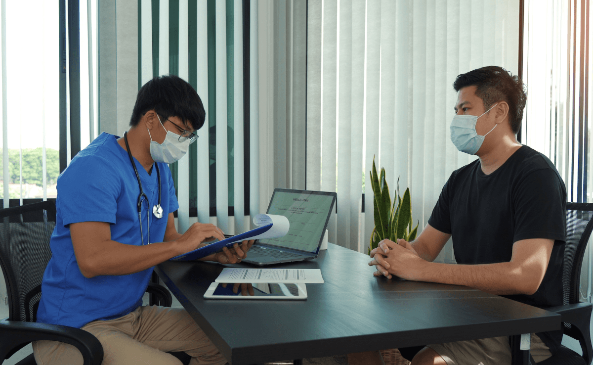 Private HIV Consultation With Doctor