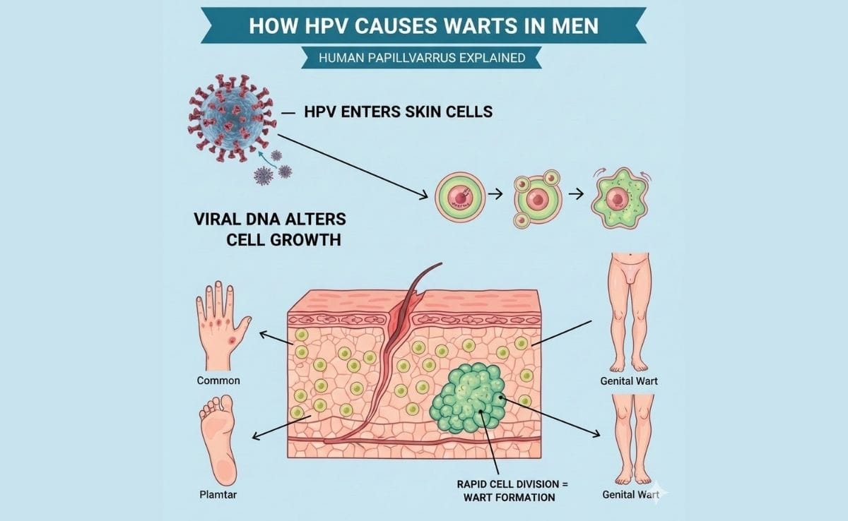 HPV Causes Warts in Men