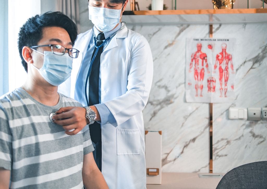 A man getting a consultation before going for circumcision in Malaysia.