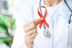 FERTILITY IN MEN 4 HIV Ribbon