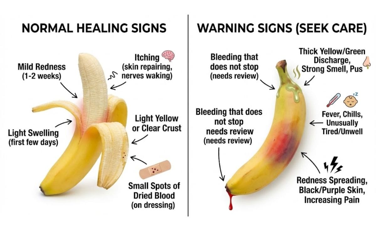 What Is Normal vs When to Seek Care during circumcision recovery