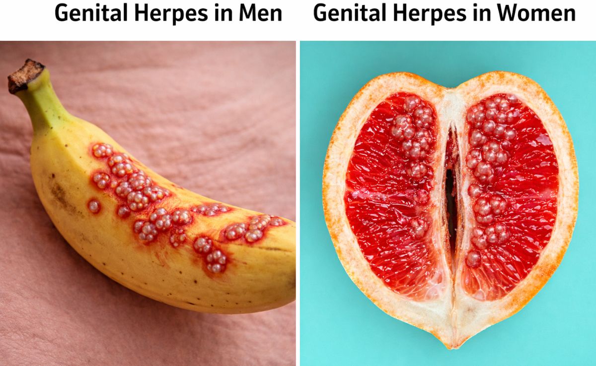 Genital herpes in men vs genital herpes in women