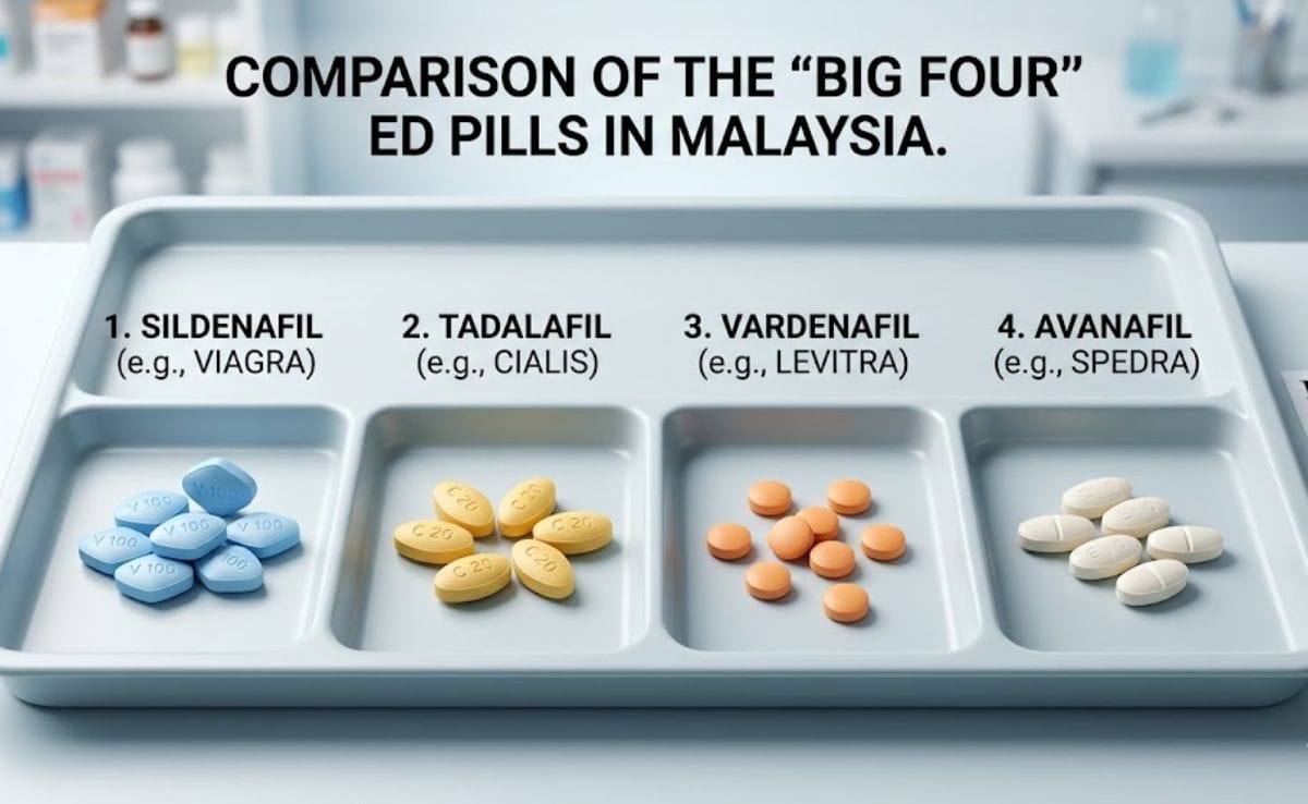 Comparing the "Big Four" in Malaysia (Sildenafil, Tadalafil, Vardenafil, Avanafil)